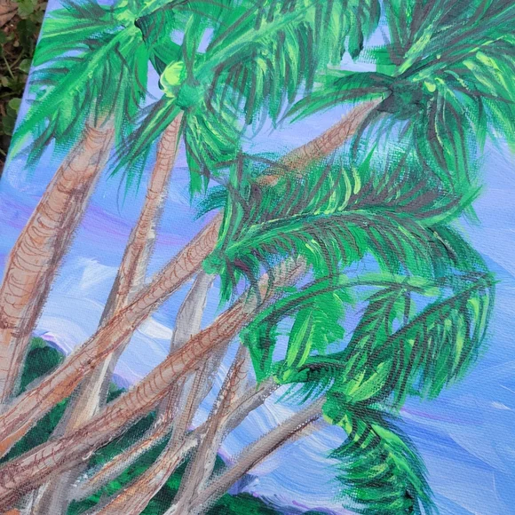 "Island State Of Mind" Original Artwork, Acyrilic On Canvas 16in X 20in - Picture 5 of 5